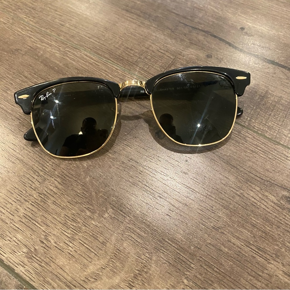 Ray-Ban Classic Black and Gold Sunglasses